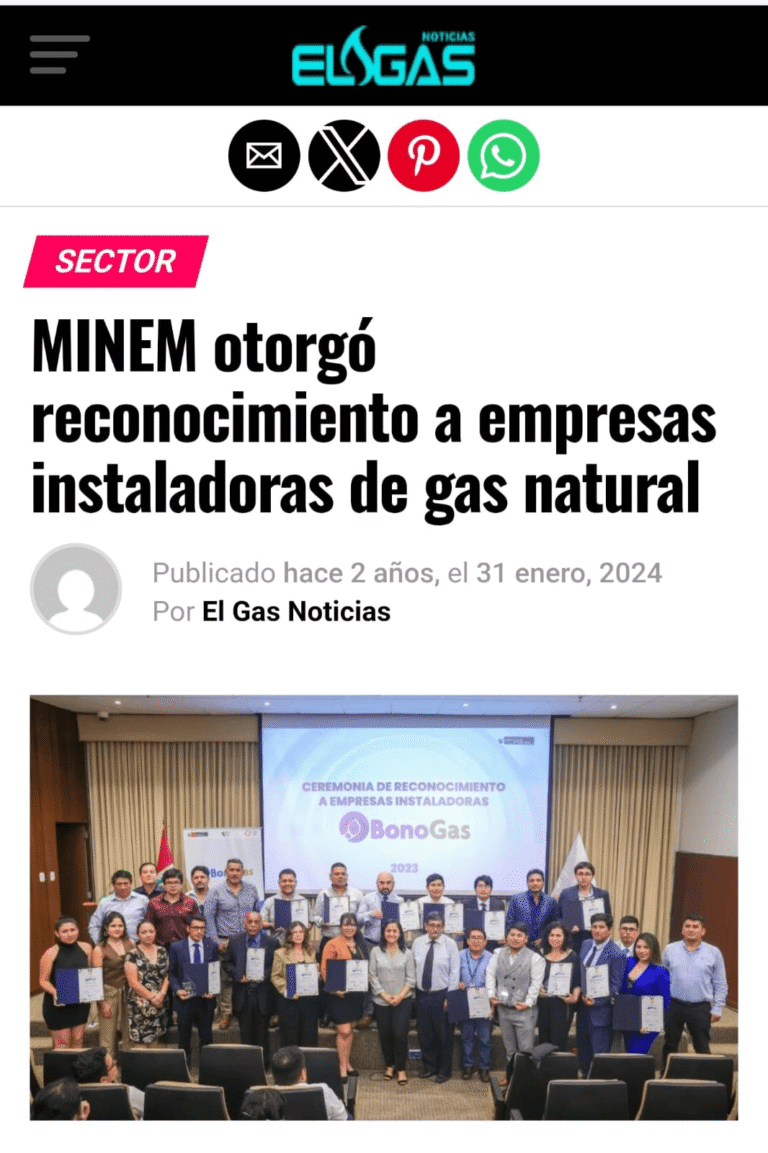 La importancia de las instalaciones de gas natural seguras y certificadas en el Perú