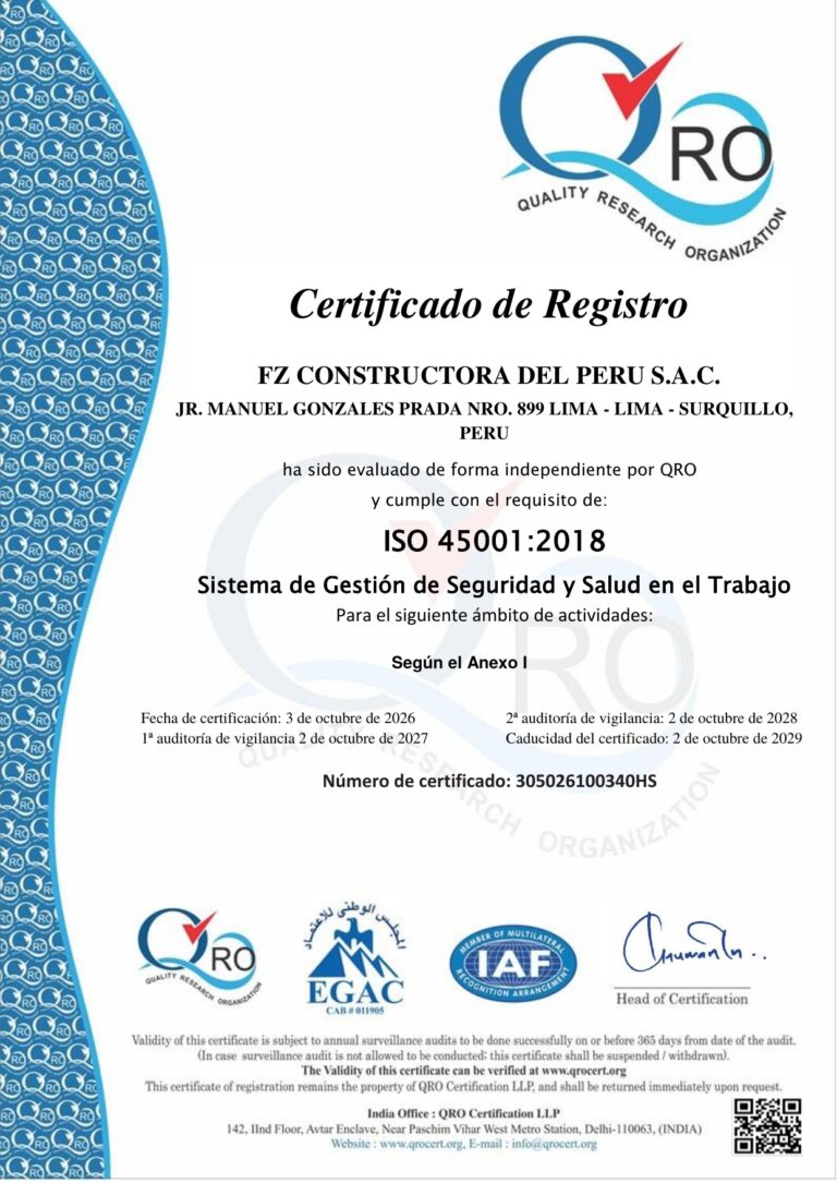 ISO 45001:2018 Sistema de Gestión de Seguridad y Salud en el Trabajo