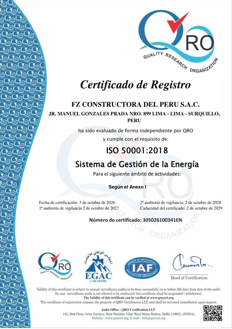 ISO 50001:2018 Sistema de Gestión de la Energía